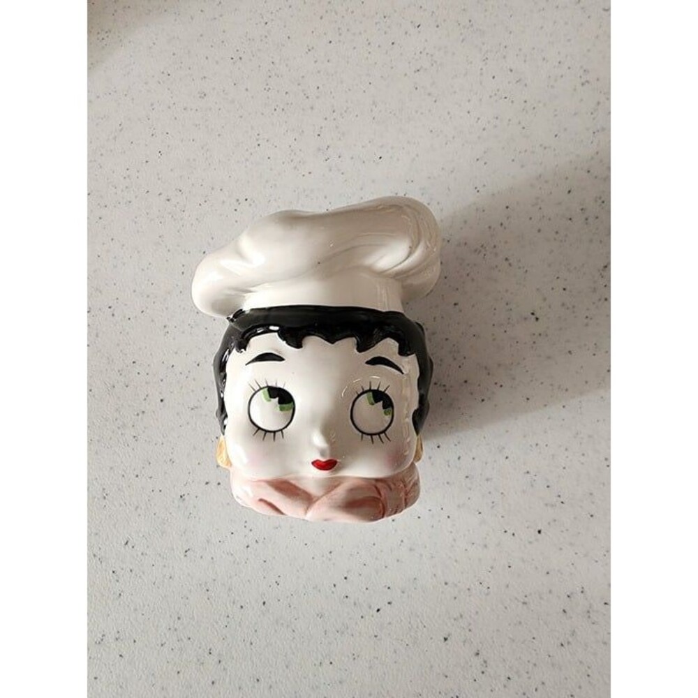 Betty boop head vase chef hat 5”Tall Vandor 1995
